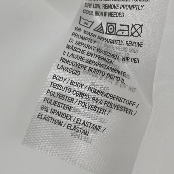 WOMEN WITH CONTROL NWOT Liquid Knit Short Sleeve Blouse Size Medium White - Picture 4 of 4